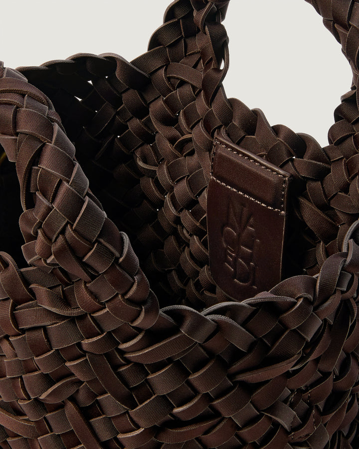 St. Barths Petit Tote Nest Weave Chocolate