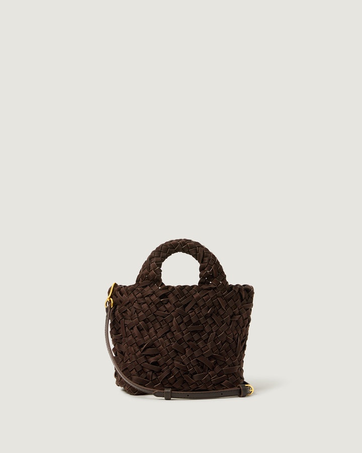 St. Barths Petit Tote Nest Weave Chocolate