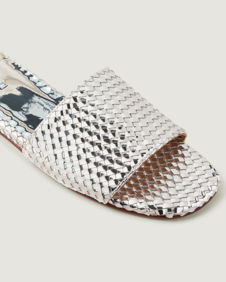 St. Barths Slide Metallic Silver