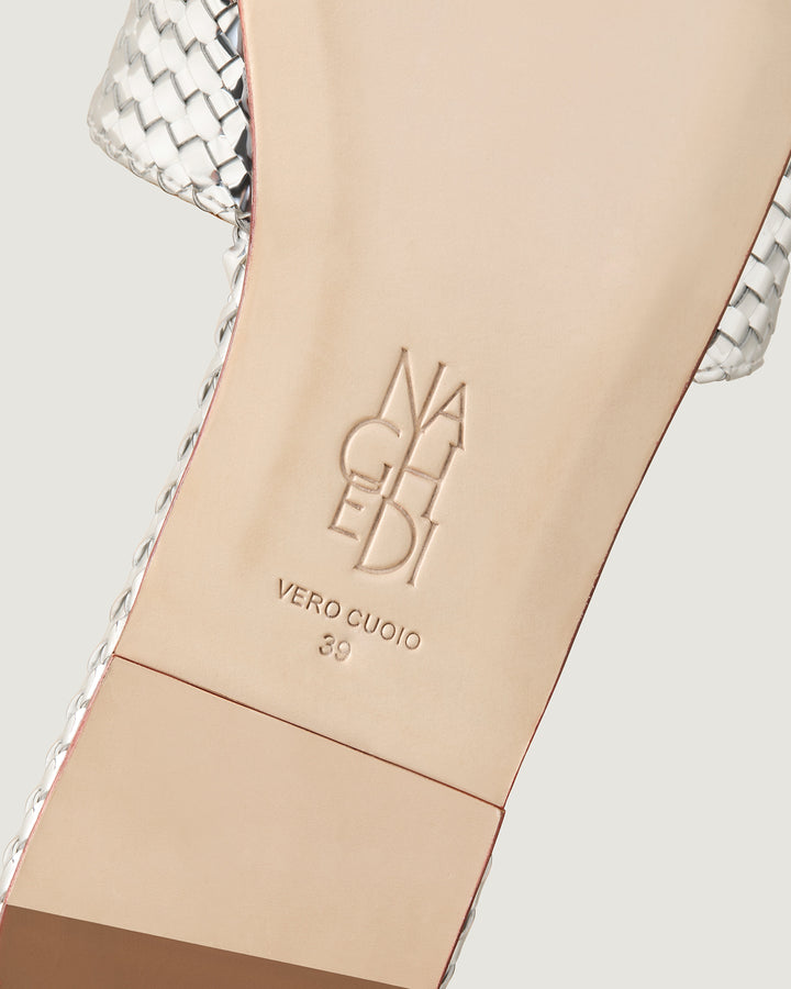 St. Barths Slide Metallic Silver