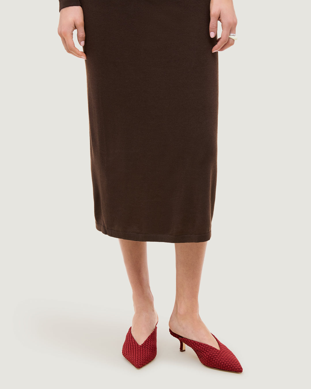 Strada Kitten Heel Rosso