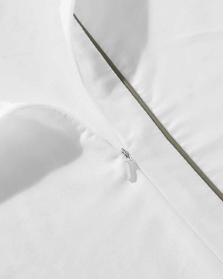 Lumière Luxe Duvet Cover with Piping