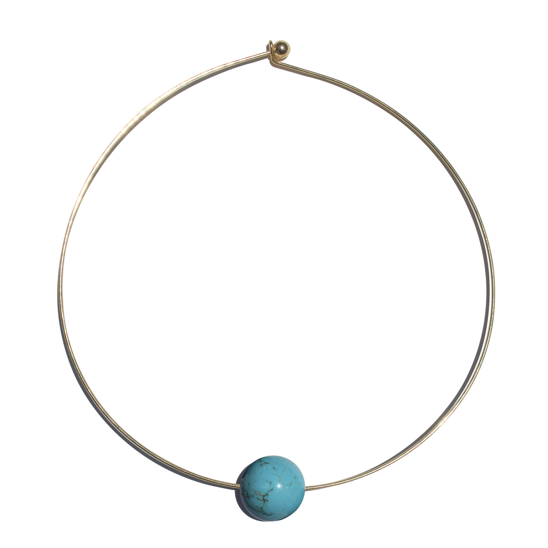 Kingman Turquoise Ball Collar
