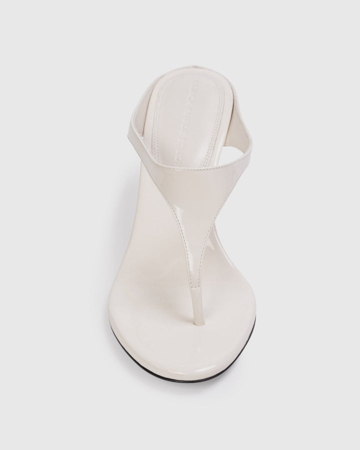 Laurel 65 Patent Leather Mule Coconut
