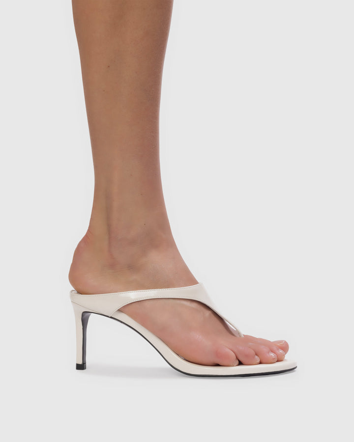 Laurel 65 Patent Leather Mule Coconut