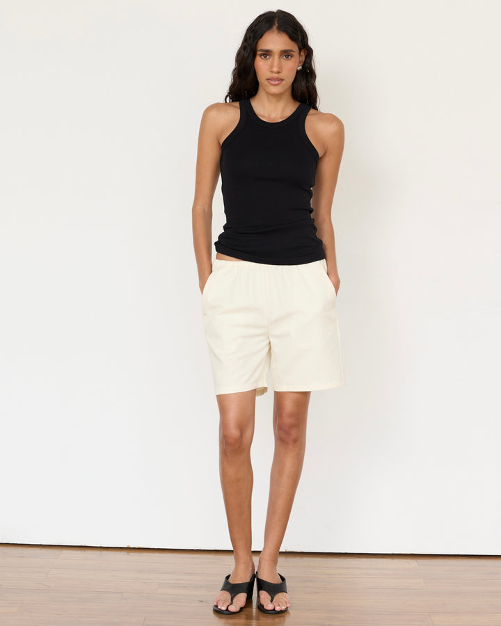 Jude High Neck Tank Top Black