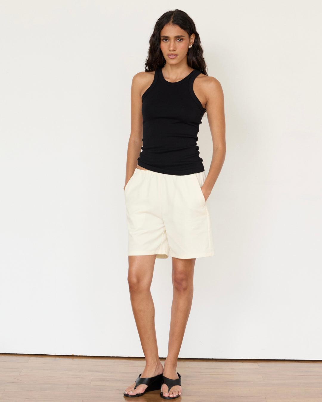 Jude High Neck Tank Top Black