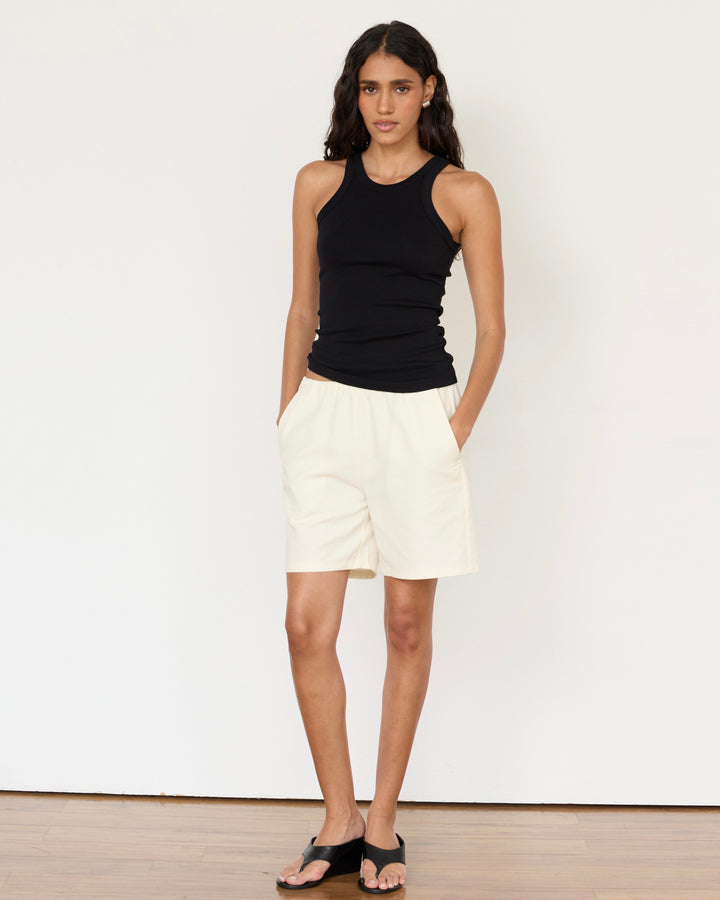 Jude High Neck Tank Top Black