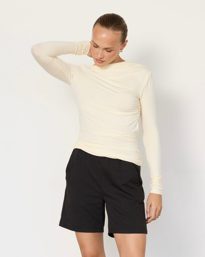 Romy Open Back Top Butter