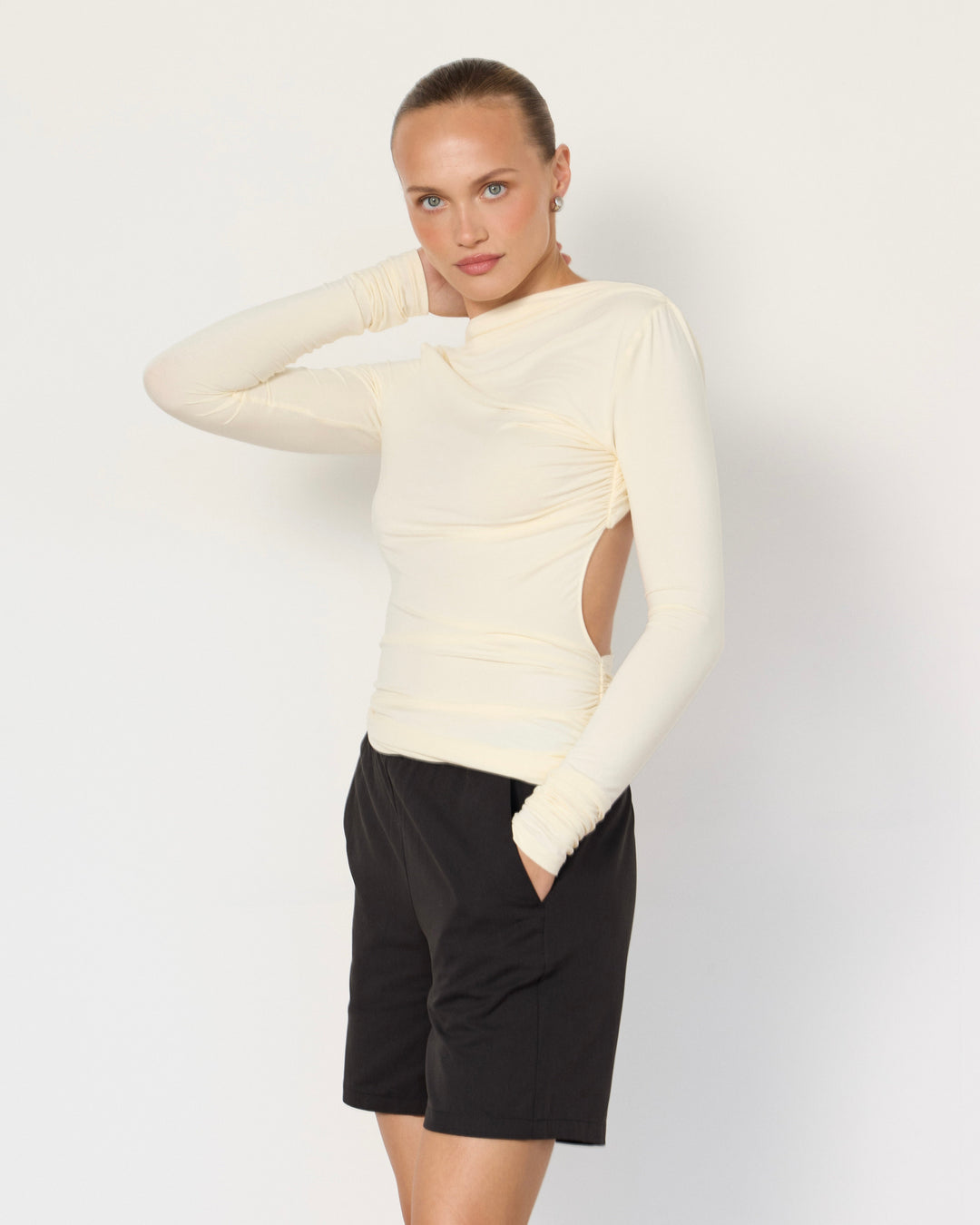 Romy Open Back Top Butter