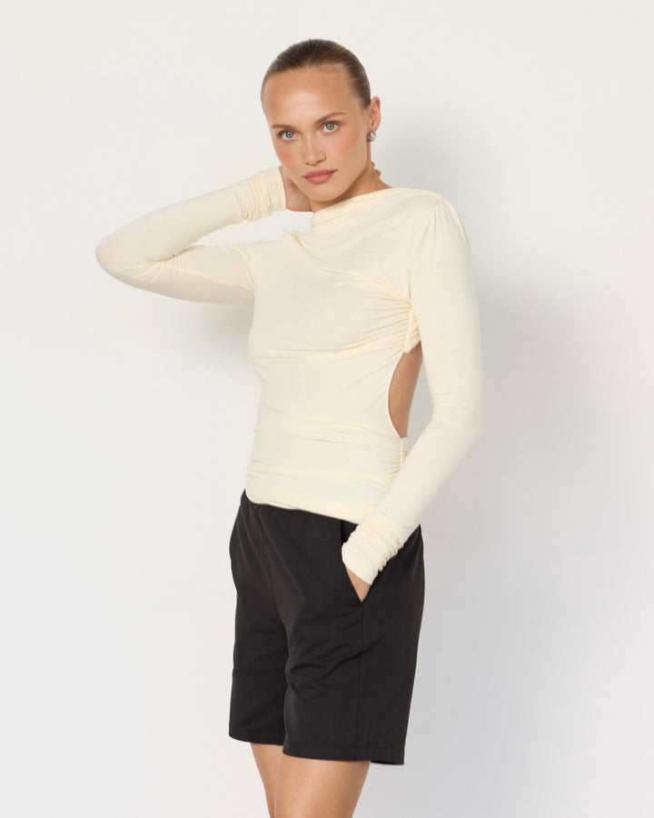 Romy Open Back Top Butter