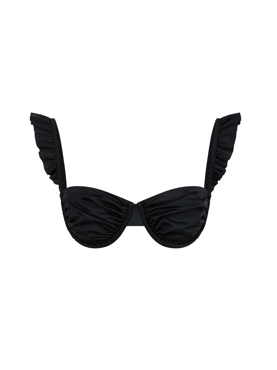 Ruffled Balconette Bikini Top