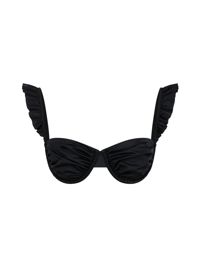 Ruffled Balconette Bikini Top