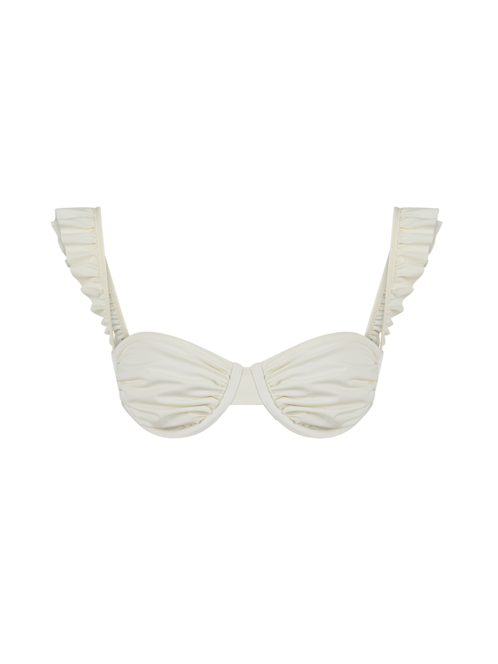 Ruffled Balconette Bikini Top