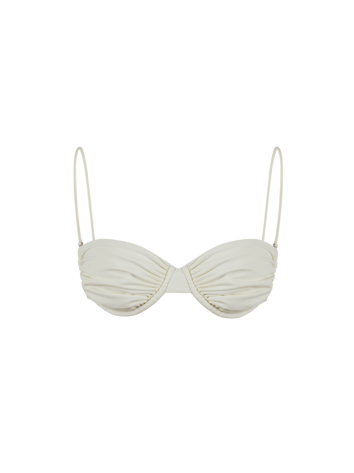 Ruched Balconette Bikni Top