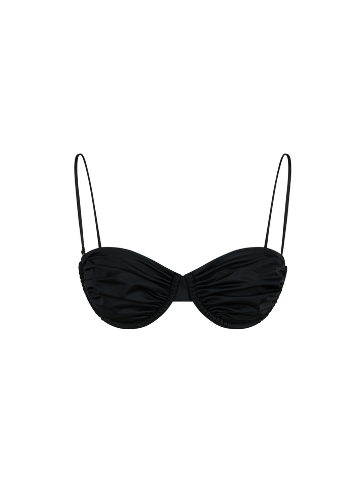 Ruched Balconette Bikni Top
