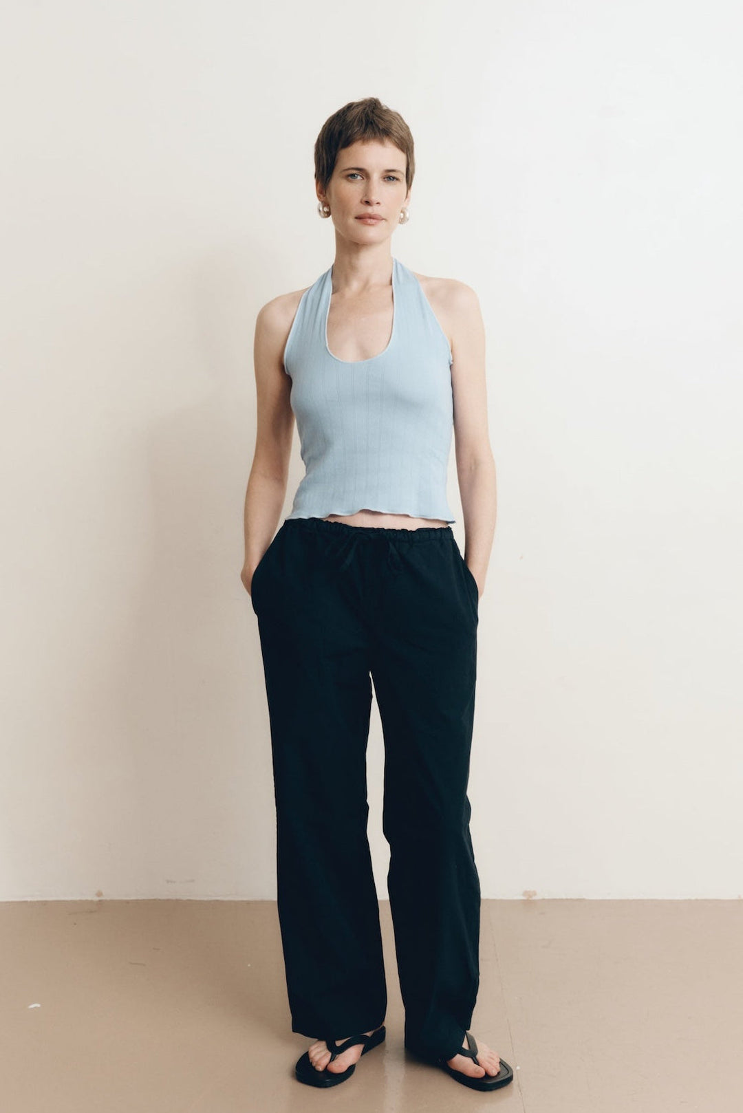 Pauline Pointelle Halter Top
