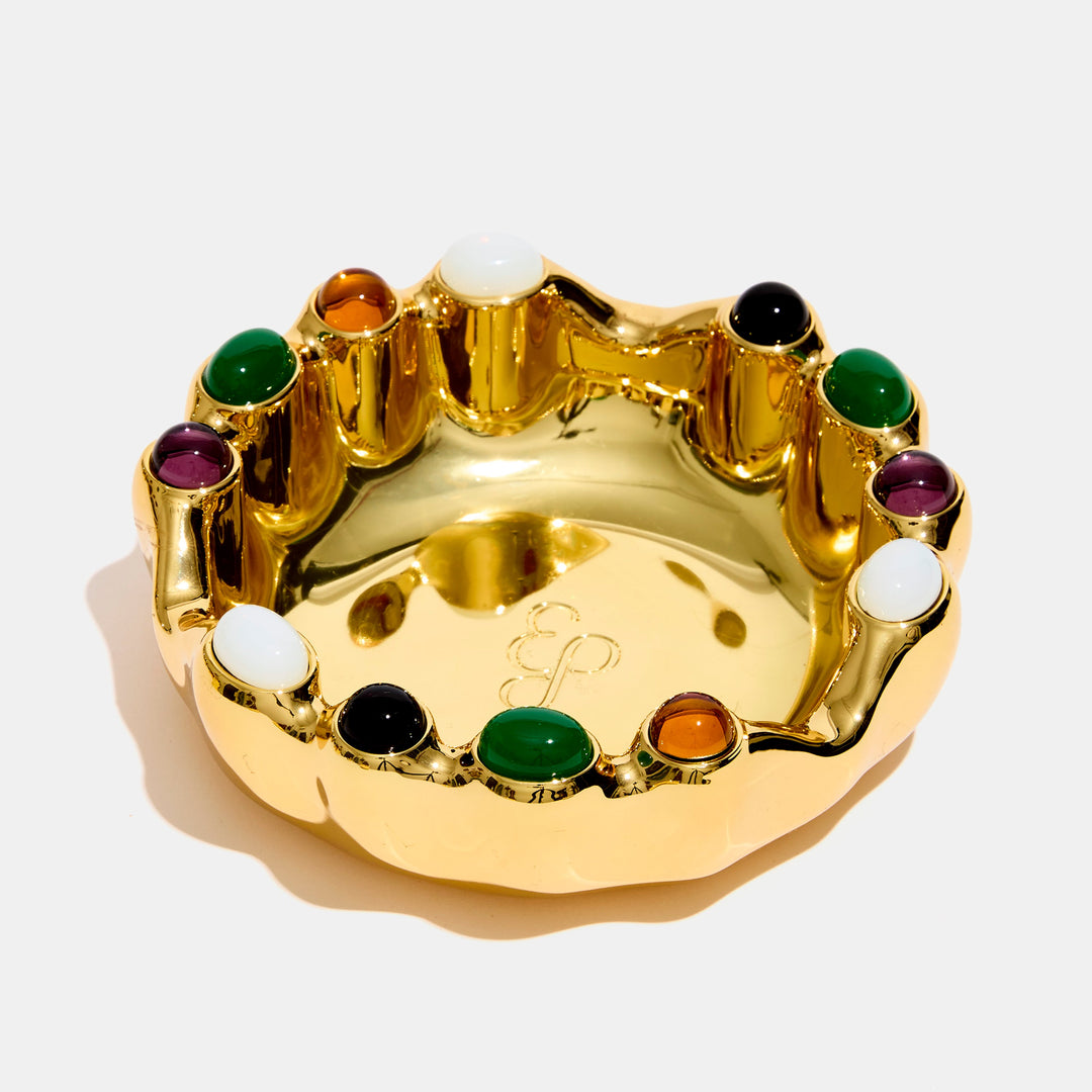 Gemstoned Ashtray Gold