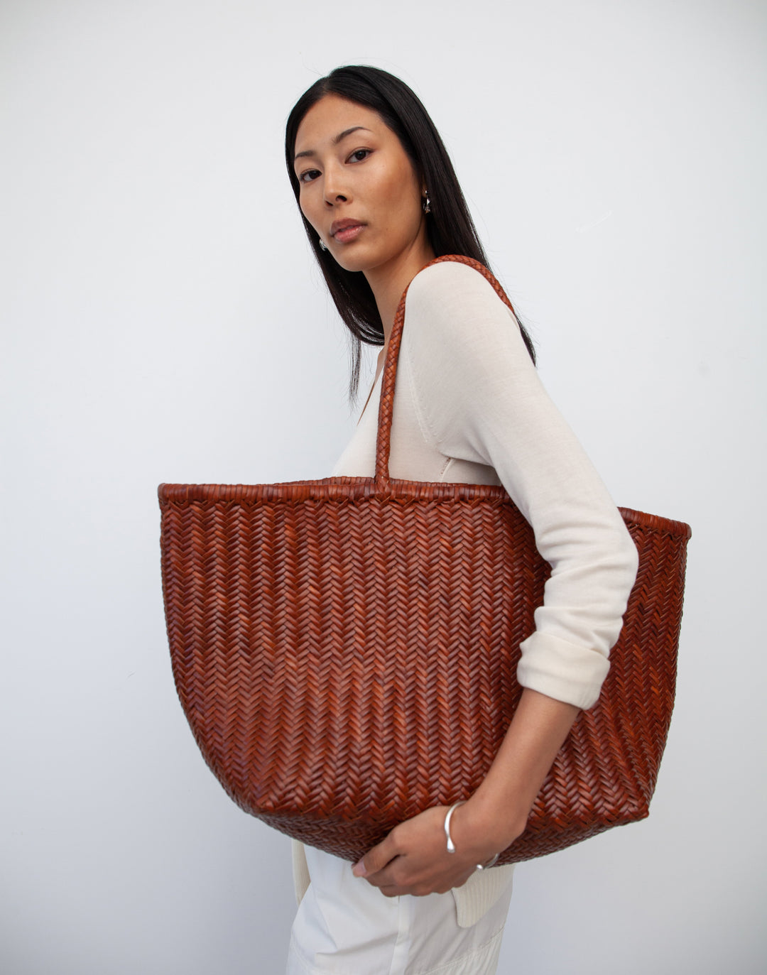 The Mercato Woven Leather Tote Bag
