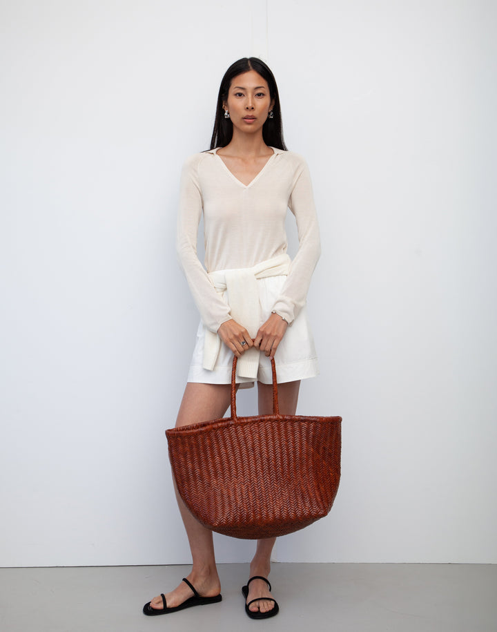 The Mercato Woven Leather Tote Bag
