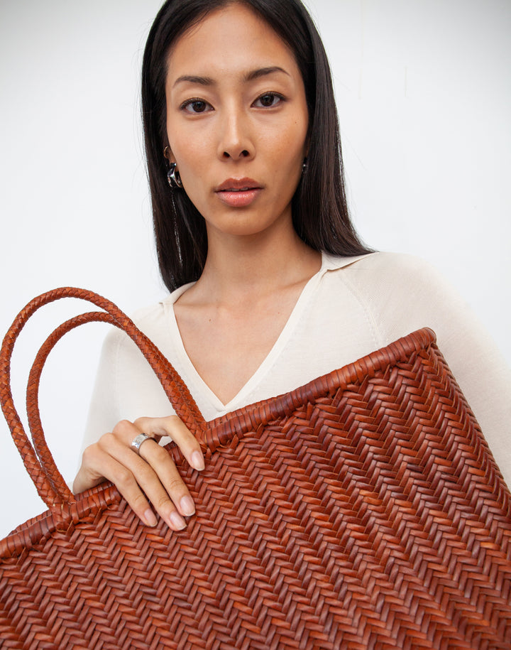 The Mercato Woven Leather Tote Bag
