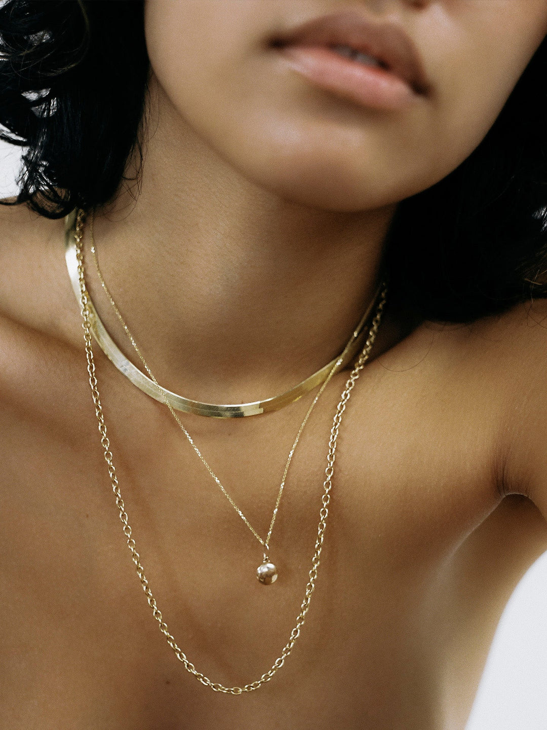 Vermeil XL Herringbone Necklace