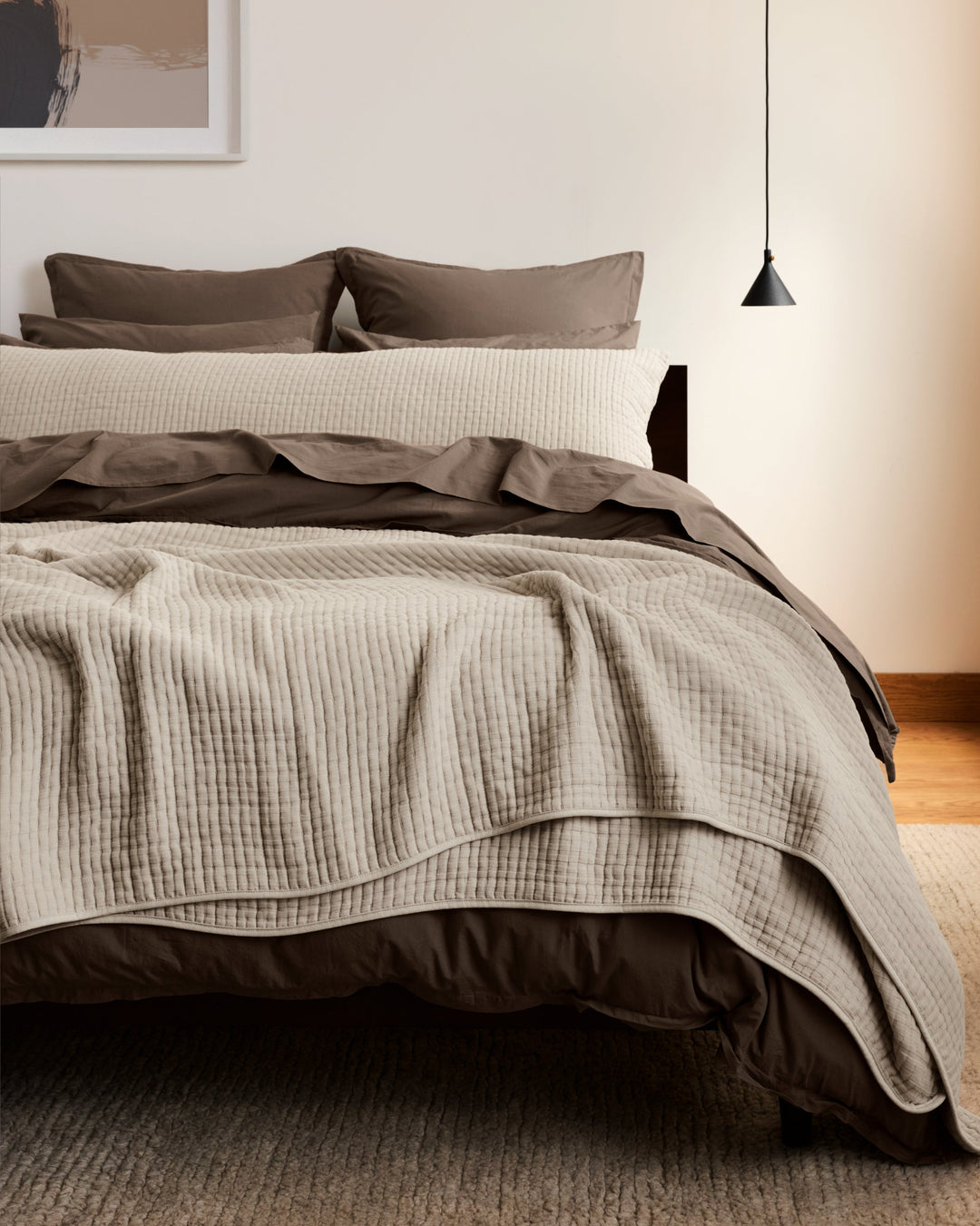 Percale Top Sheet Warm Grey