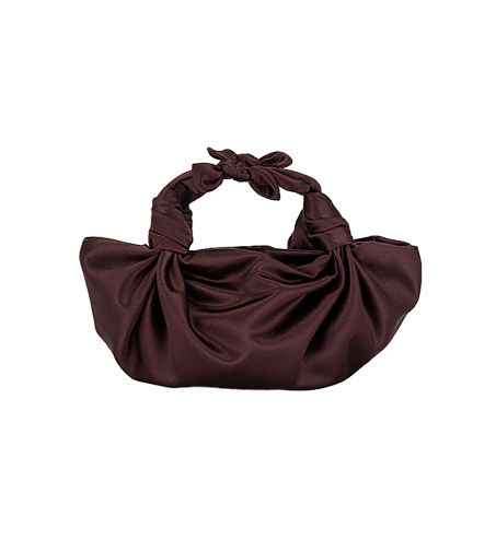 Silk Knot Bag Chocolate