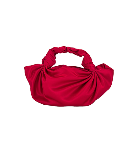 Silk Knot Bag Ruby Red