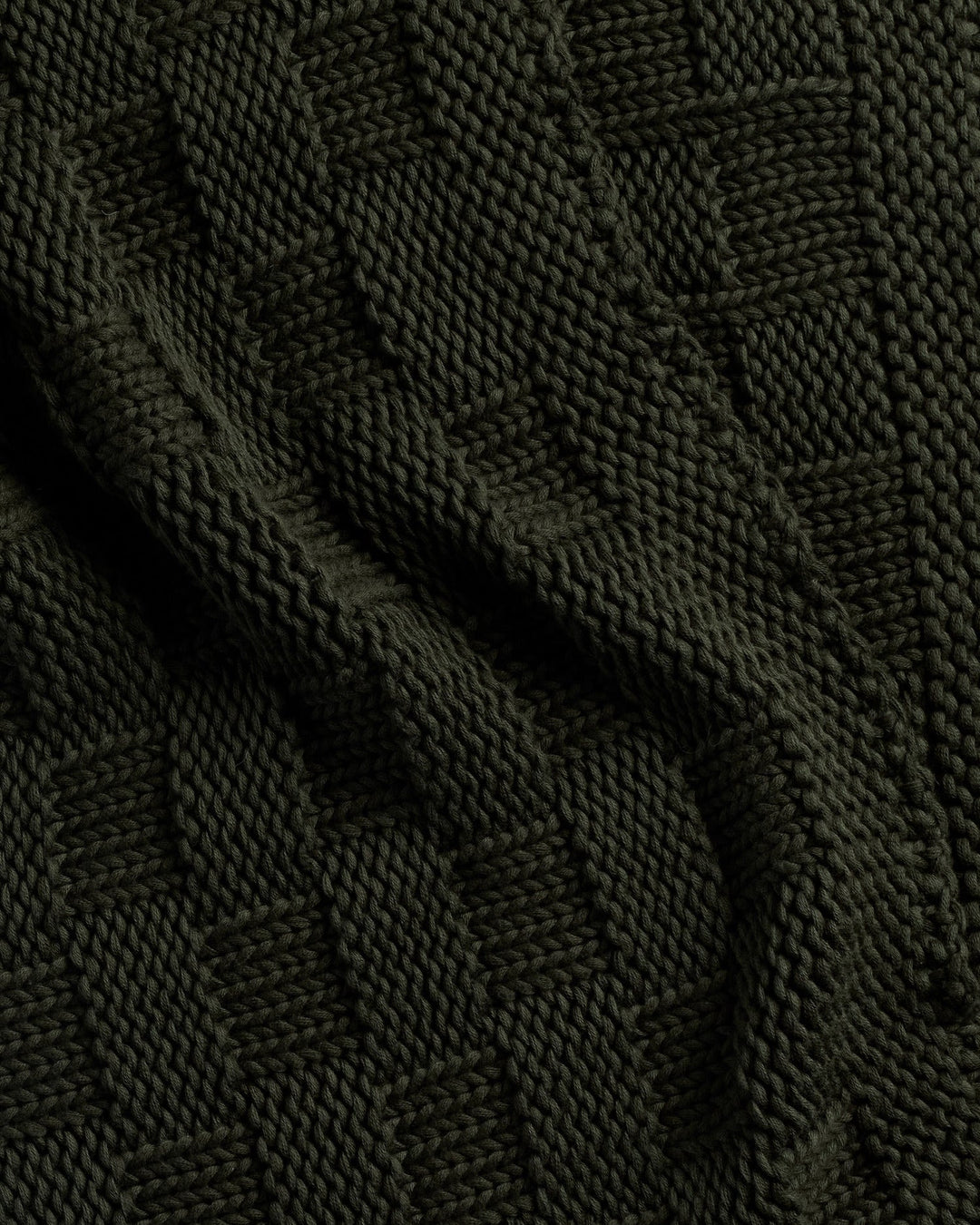 Basketweave Throw Evergreen