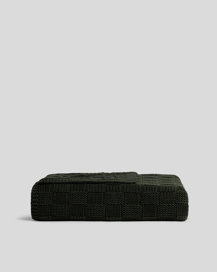 Basketweave Throw Evergreen