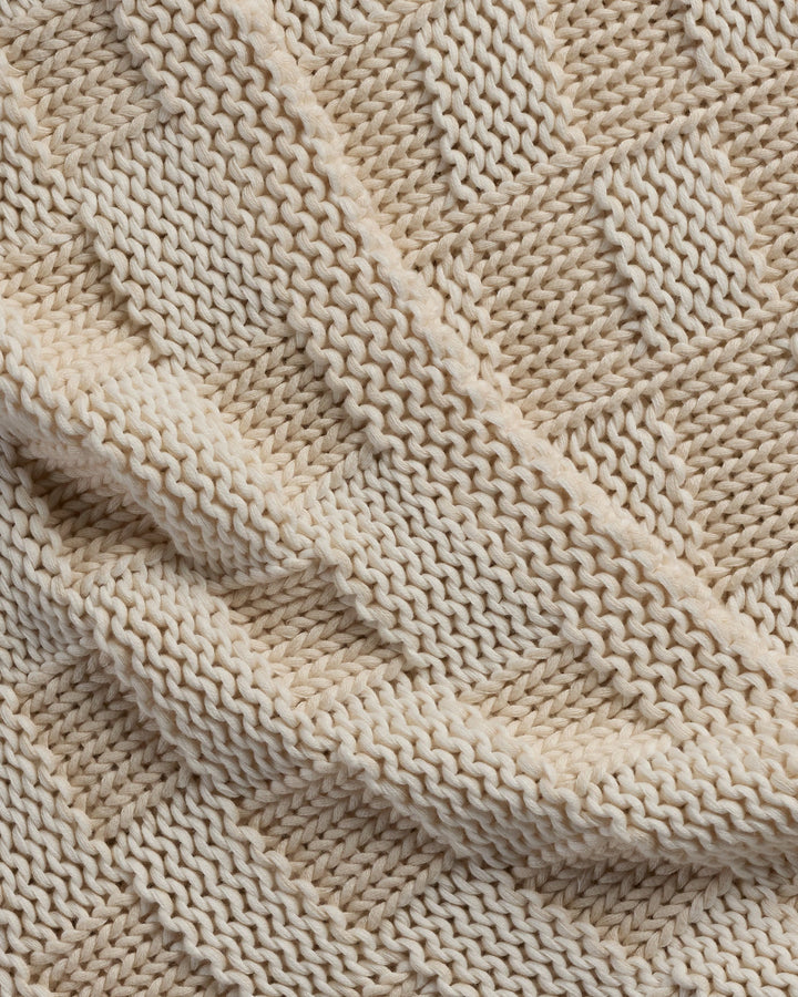 Basketweave Throw Natural