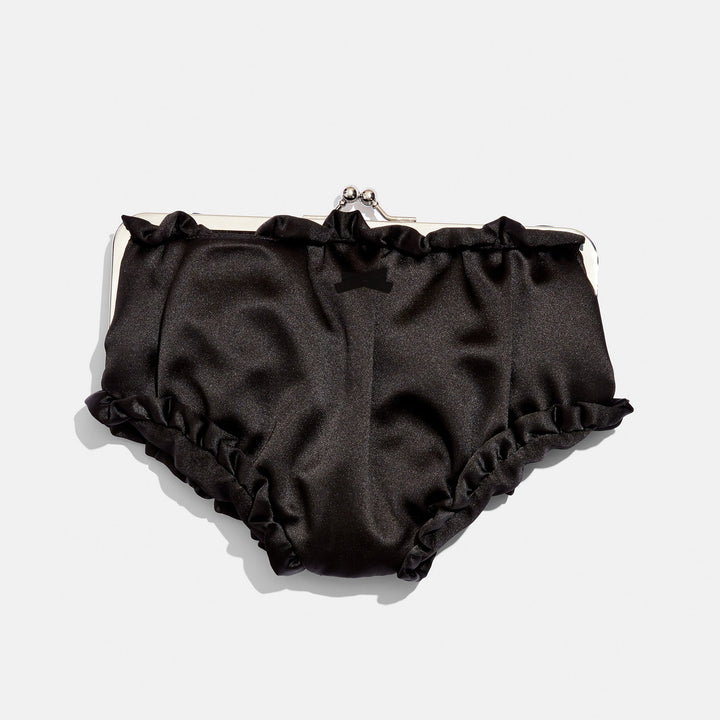 Undies Pouch Black Satin