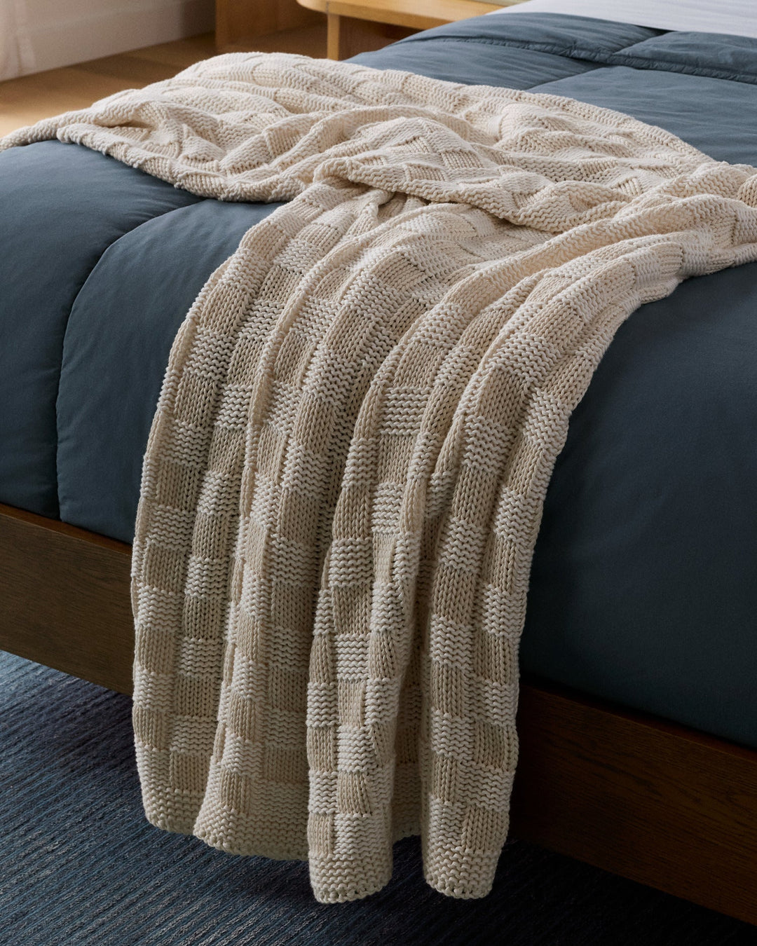 Basketweave Throw Natural