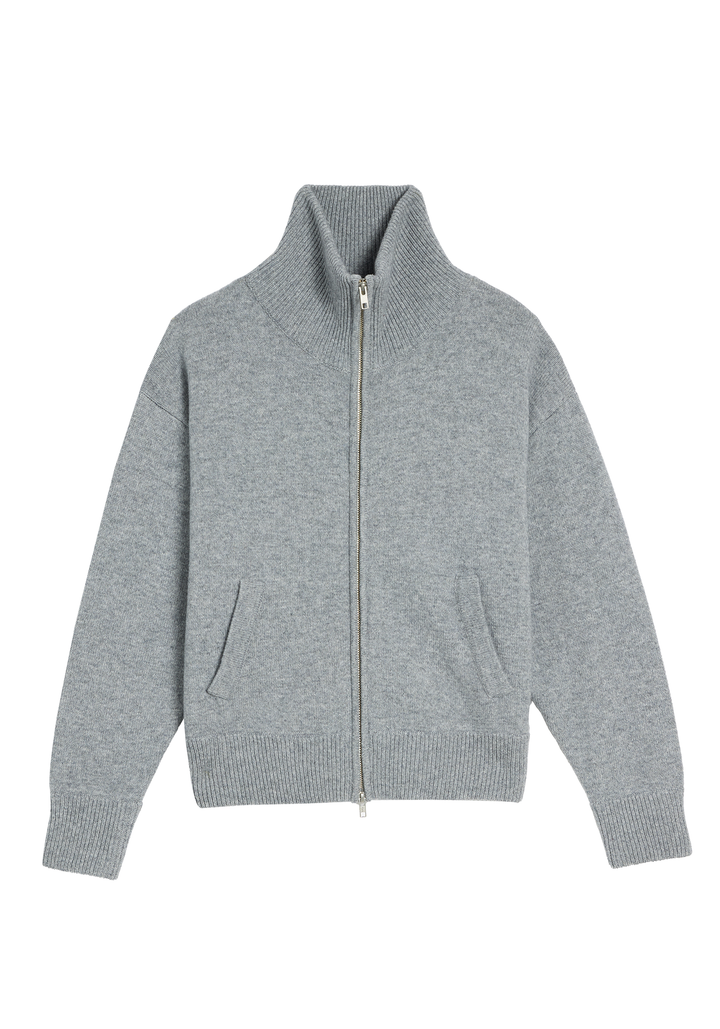 Cecily Wool Cashmere Zip Cardigan
