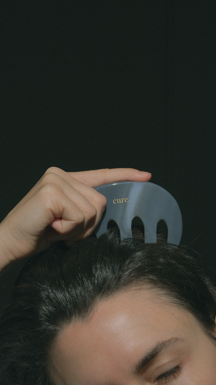 Natural Agate Scalp Comb for thick hair