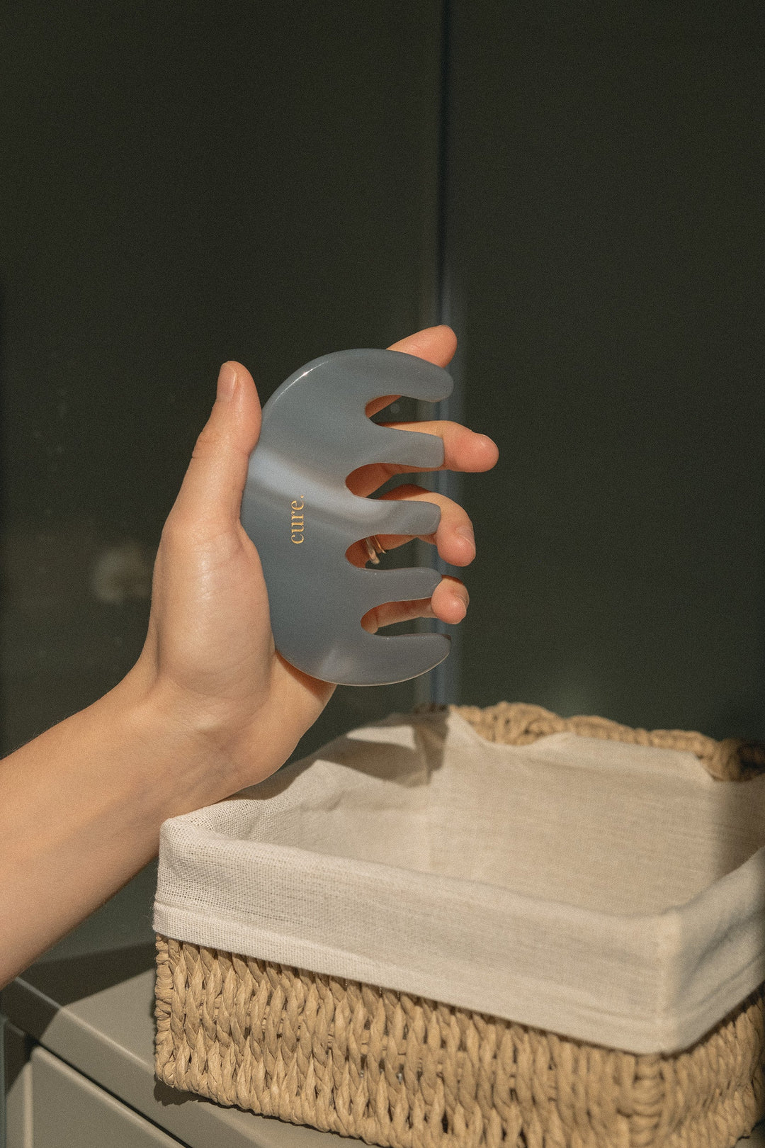 Natural Agate Scalp Comb for thick hair