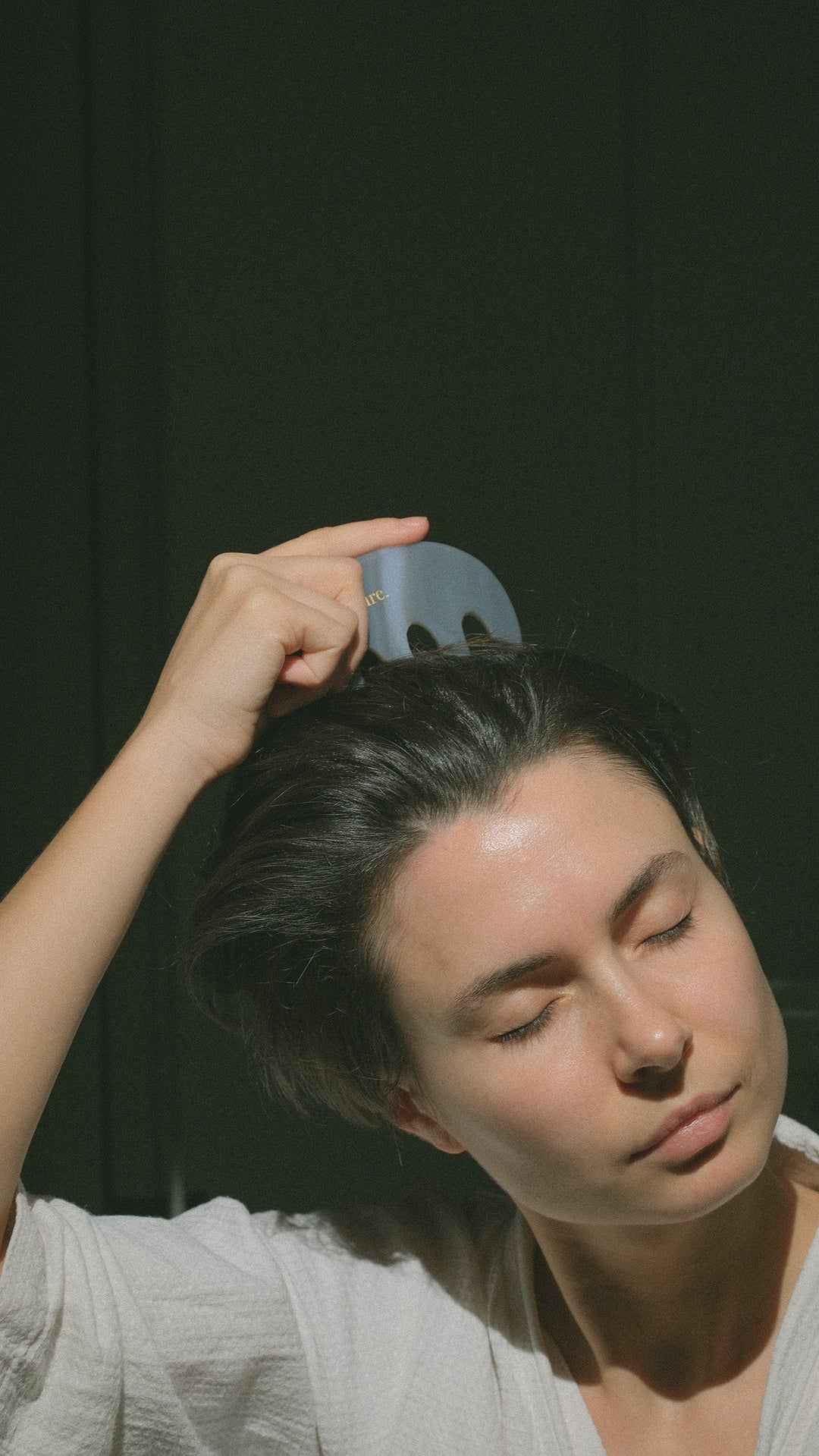 Natural Agate Scalp Comb for thick hair
