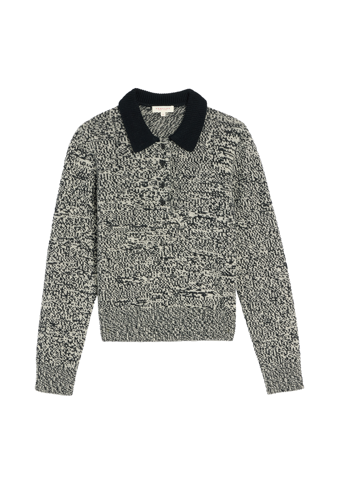 Estelle Wool Melange Polo Sweater