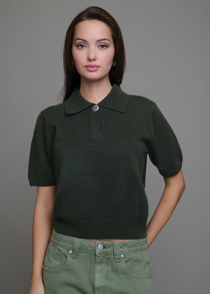 Dakota Cashmere Shirt Dark Olive