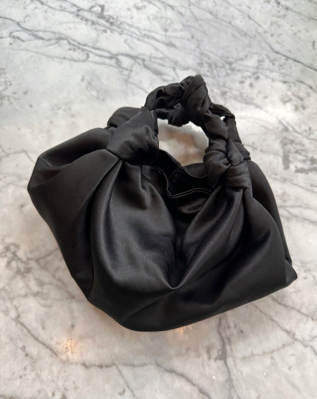 Silk Knot Bag Black