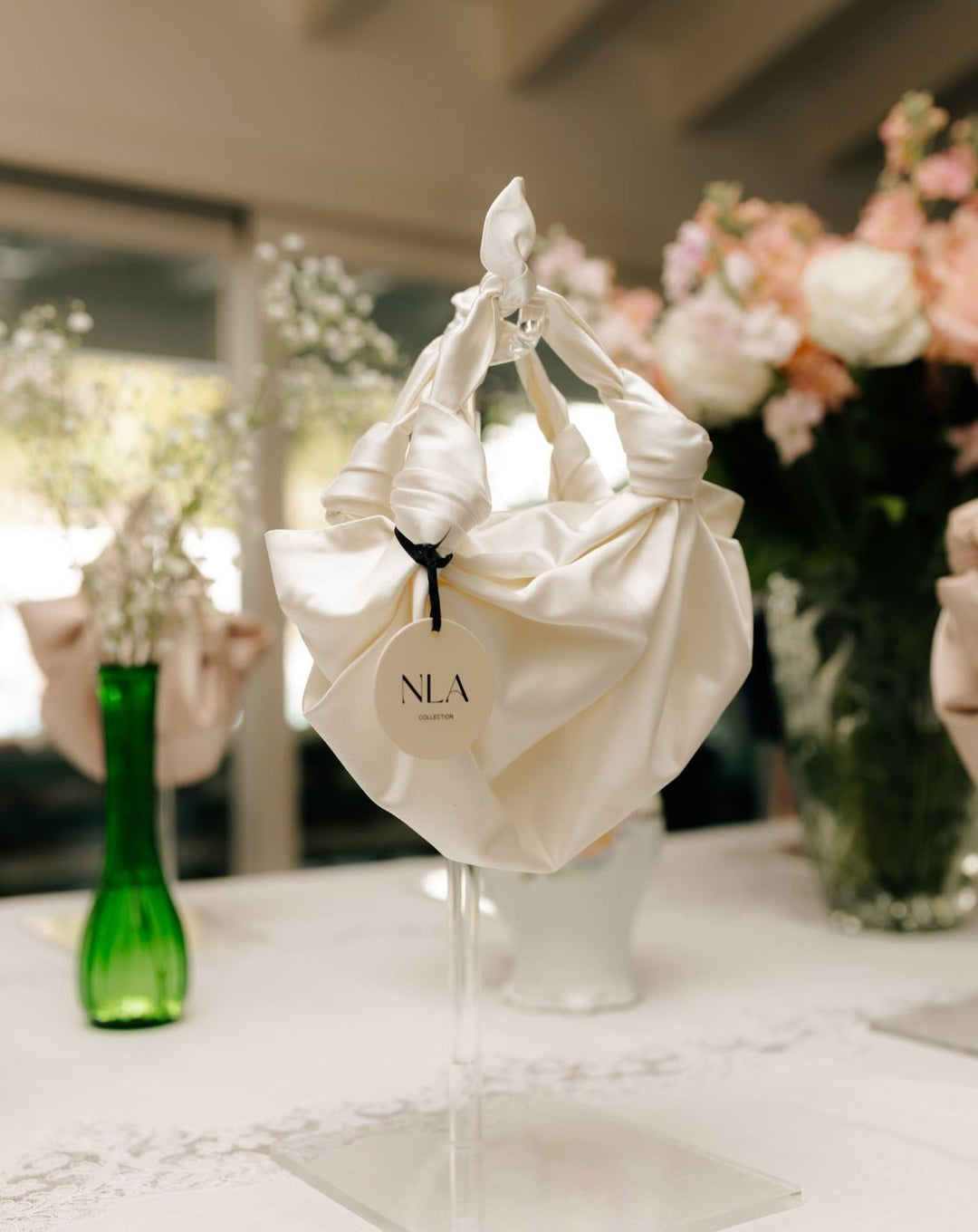Silk Knot Bag Ivory