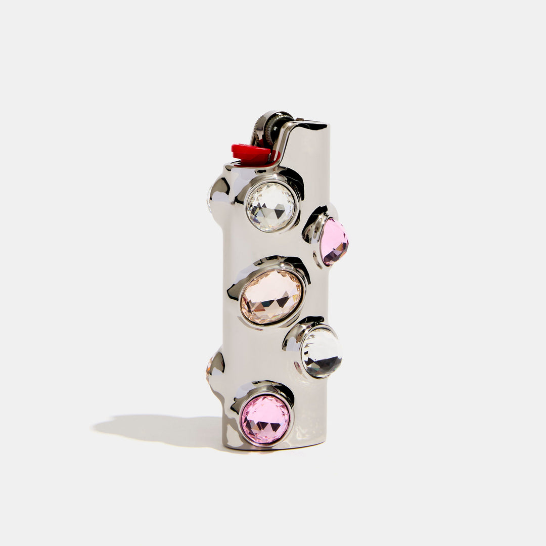 Gemstoned Lighter Case Lavender