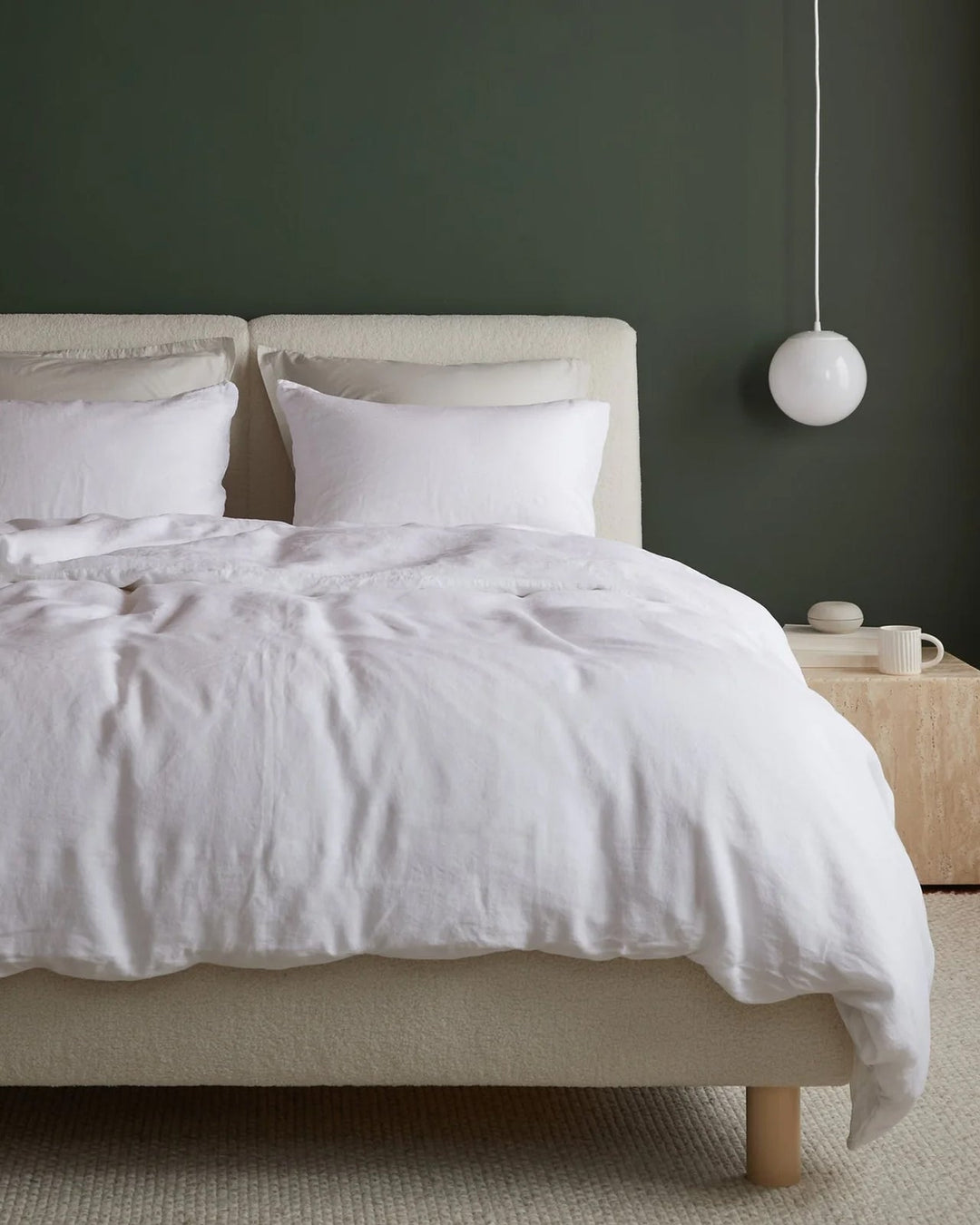 Linen Duvet Cover White