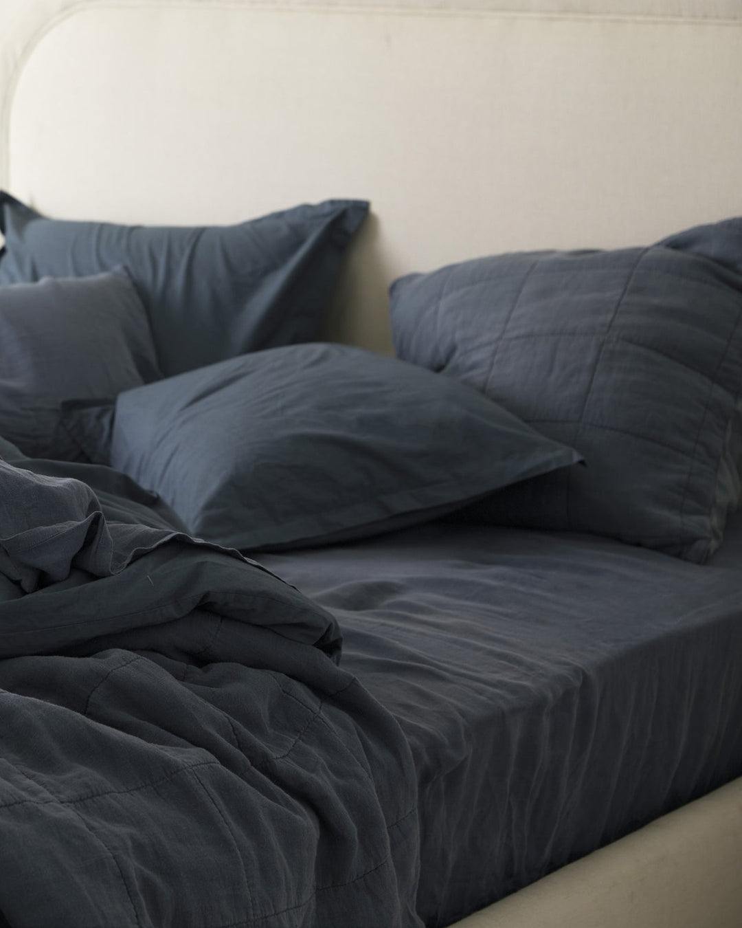 Linen Fitted Sheet Dusk