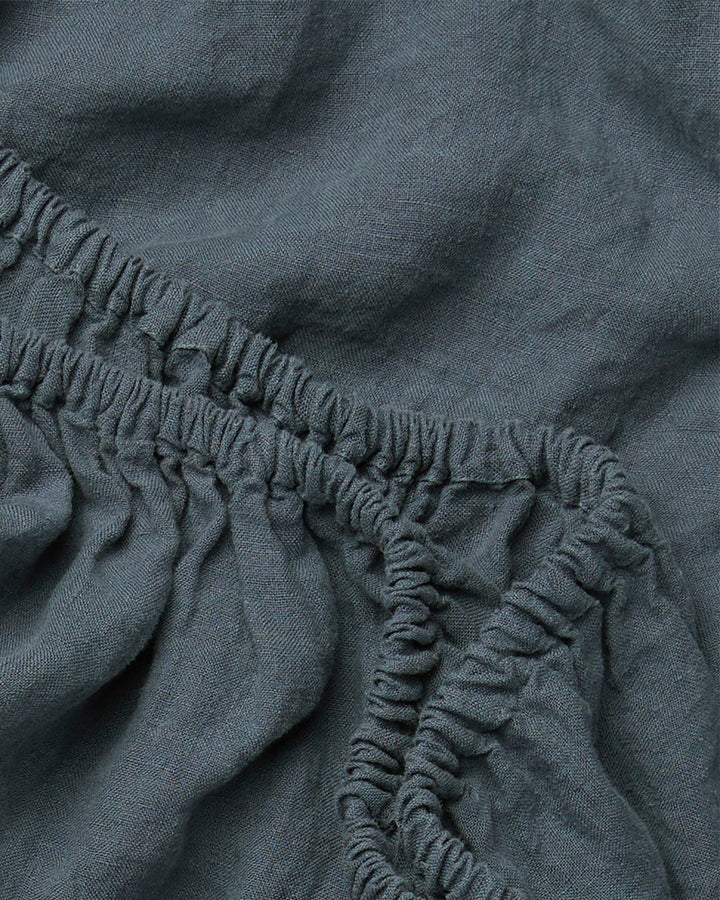 Linen Fitted Sheet Dusk