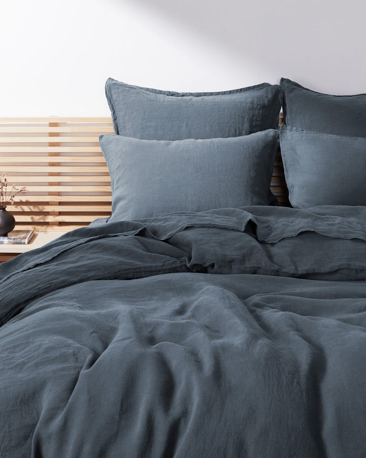 Linen Fitted Sheet Dusk