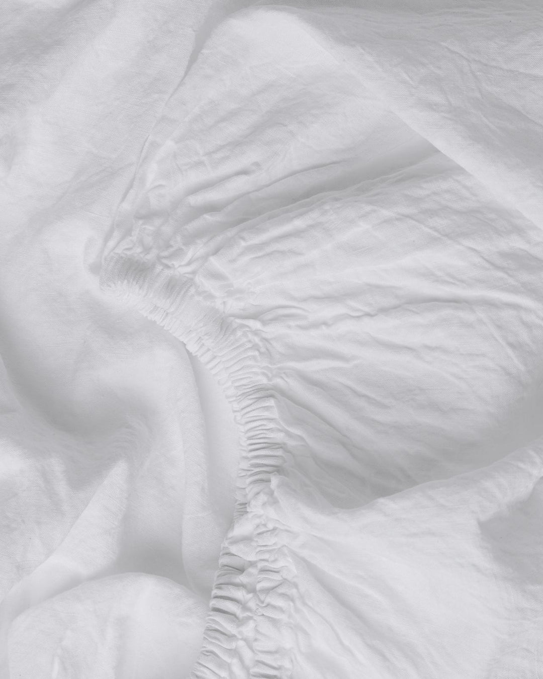Linen Fitted Sheet White