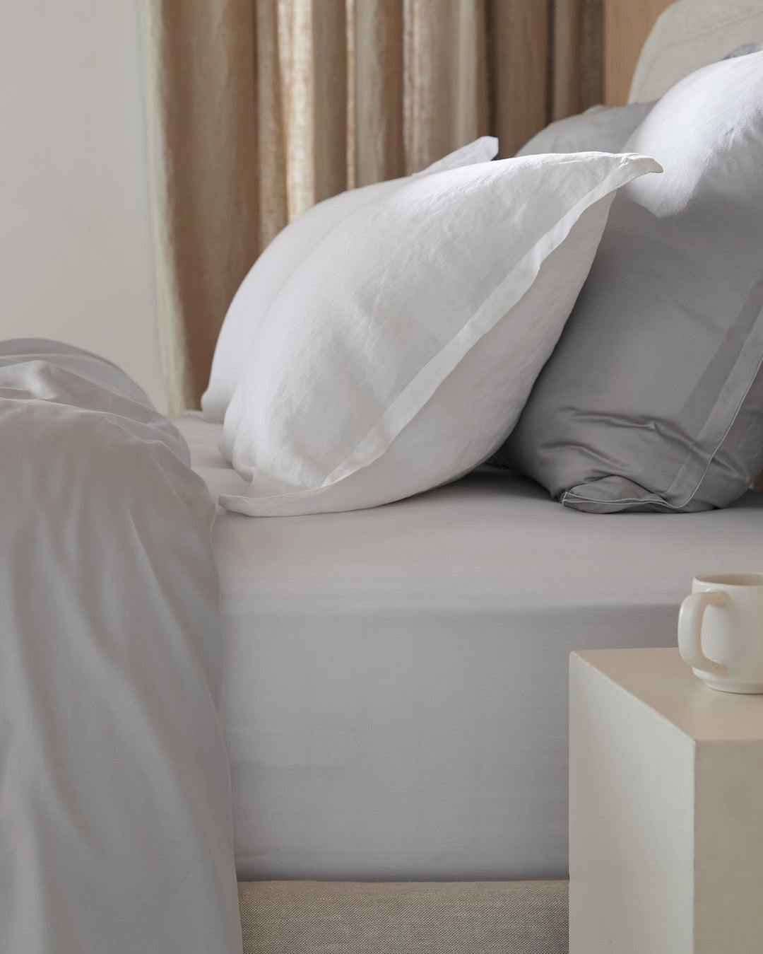 Linen Sham Set White