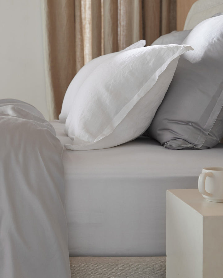 Linen Sham Set White